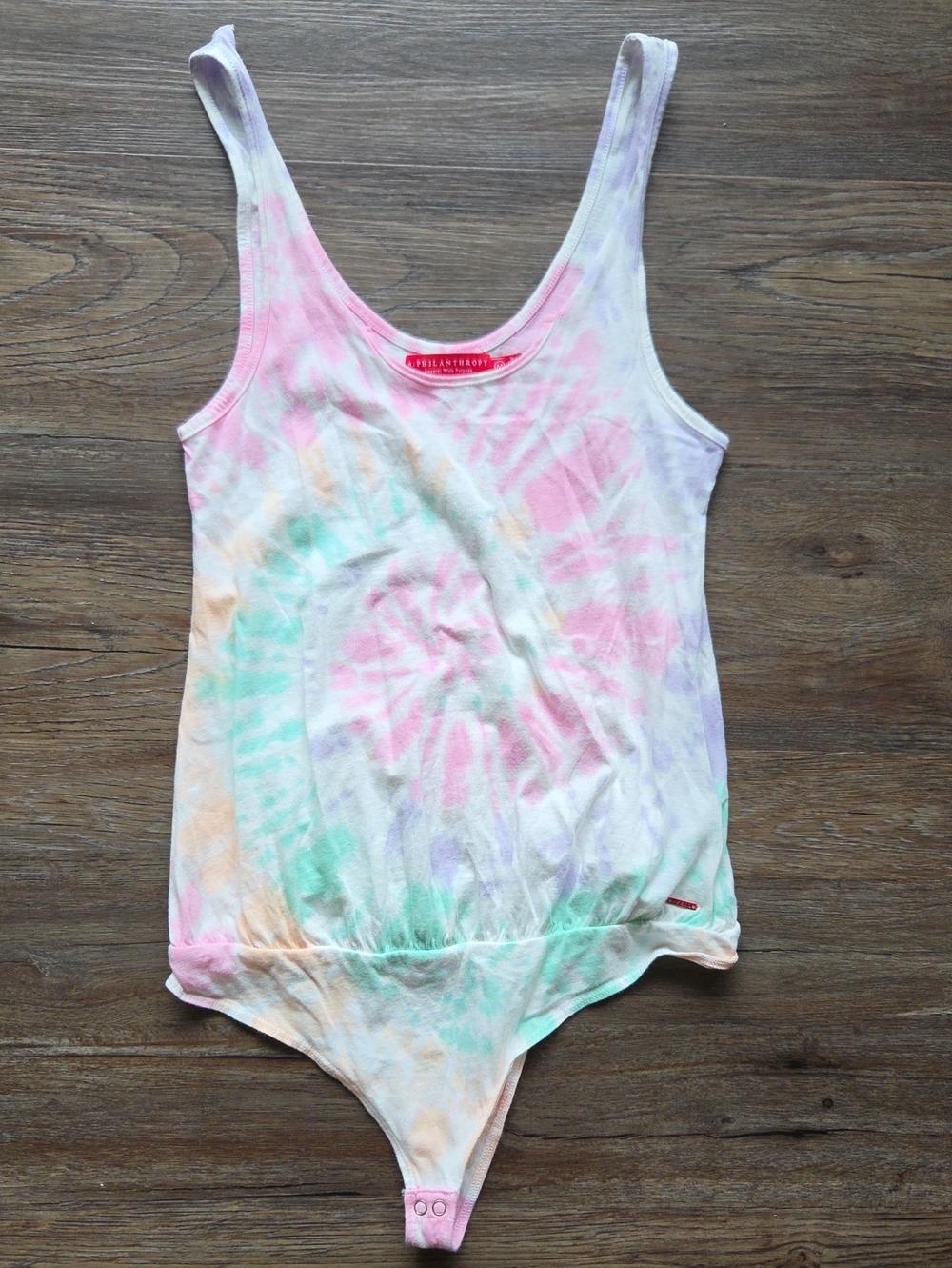 Philanthropy Multicolor Tie Die Tank Body Suit Medium